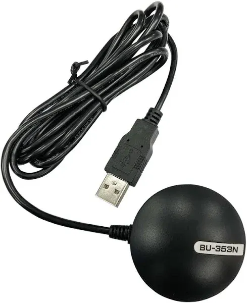 Globalsat BU-353N USB GPS Receiver, Black