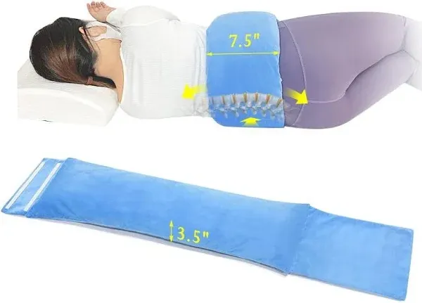 Lumbar Support Pillow for Sleeping Lower Back Sciatic Nerve Pain Relief Lumbar Roll for Office Chair & Bed Body Pain Relief Side Sleeping Lumbar Cushion for Sciatica, Herniated Disc, Scoliosis