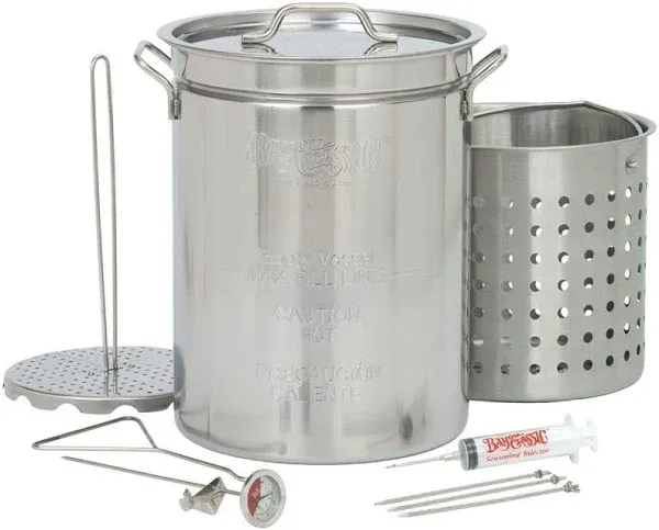 Bayou Classic 1118 32-Quart Stainless Steel Turkey Fryer