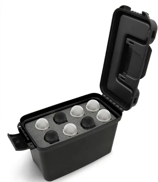 Casematix Microphone Case for 8 Wired 8 inch XLR Vocal Microphones