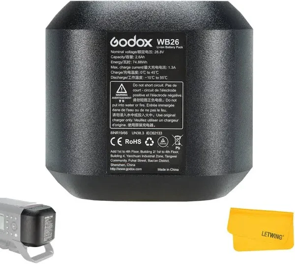 Godox WB26 Rechargeable Lithium-Ion Battery Pack F/AD600PRO (28.8V, 2600mAh)