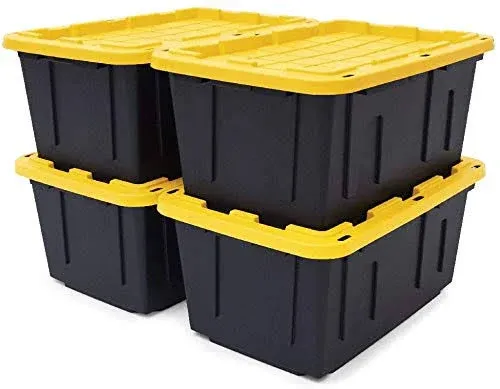 Homz Durabilt 27 Gallon Heavy Duty Storage Tote