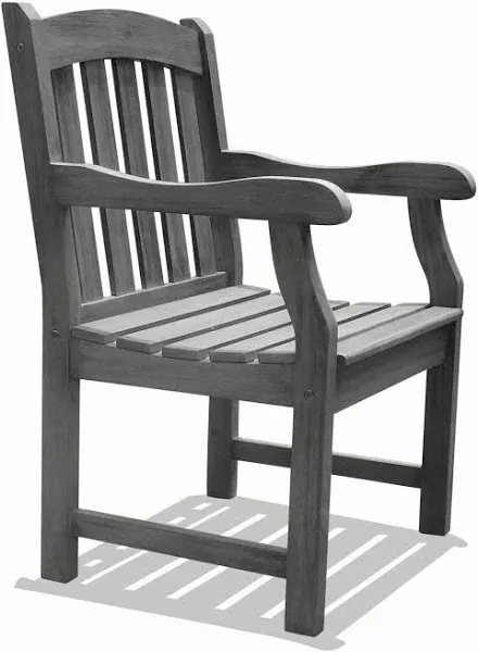 DVG Vifah Renaissance Outdoor Hand- Scraped Hardwood Armchair