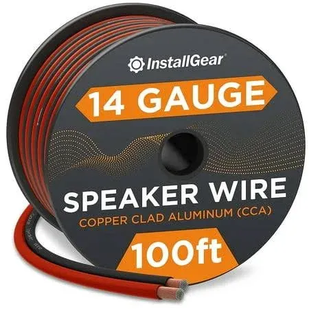 14 Gauge Speaker Wire Cable (100 Foot) - 14 Gauge Wire True Spec 