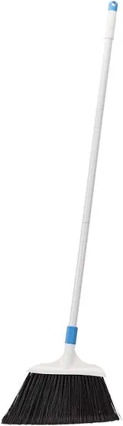 Amazon Basics Heavy-Duty Broom, Blue and White