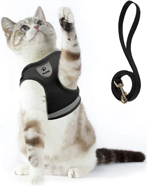 Supet Cat Harness and Leash Set for Walking Escape Proof