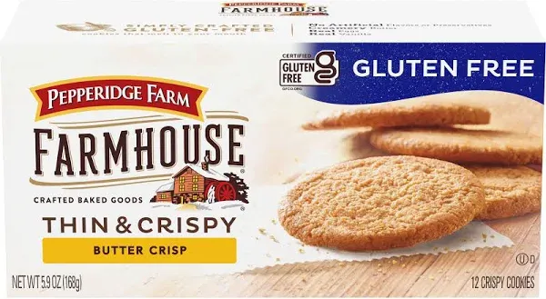 Farmhouse Cookies, Butter Crisp, Thin & Crispy - 14 cookies, 6.9 oz