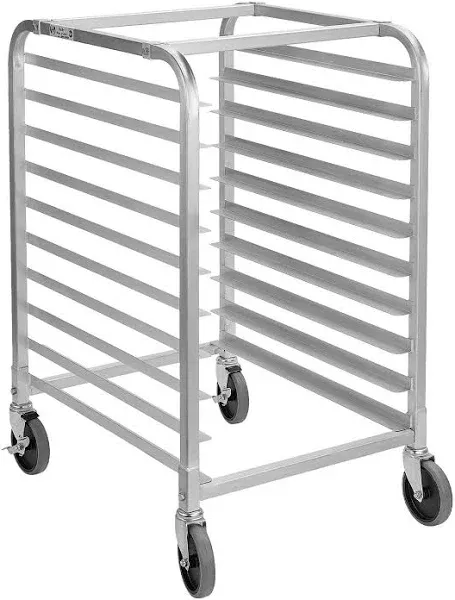 Bun Pan Rack 10 Tier with Wheels, Commercial Bakery Racking of Aluminum for Full