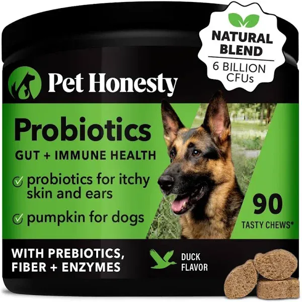 PetHonesty Digestive Probiotics Duck Flavor 90 Chews