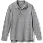 Lands' End School Uniform Kids Long Sleeve Mesh Polo Shirt