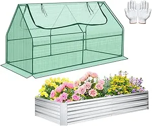 Homdox 6*3*3FT Greenhouse with 2 Zippered Screen Windows, Outdoor Garden Yard...