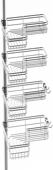 Zenna Home Tension Pole Shower Caddy