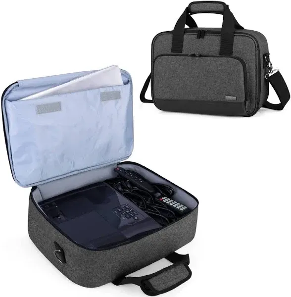 Luxja Projector Case Projector Bag with Protective Laptop Sleeve Projector Carrying Case with Accessories Pockets Large16 x