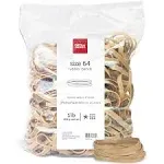 Office Depot Rubber Bands, #64, 3 1/2" x 1/4", Crepe, 1-lb Bag