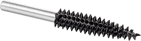 Kutzall Extreme Taper Rotary Burr, 1⁄8" Shaft, Very Coarse - Woodworking Attachment for Dremel, Foredom, DeWalt, Milwaukee. Abrasive Tungsten Carbide, 1⁄8" (3.1mm) Dia. X 7⁄8" (22.2mm) Length TX-18-EC