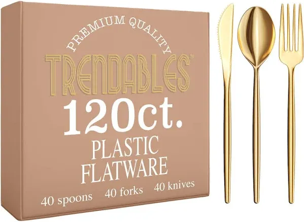 Trendables 120 Pack Gloss Cutlery Set