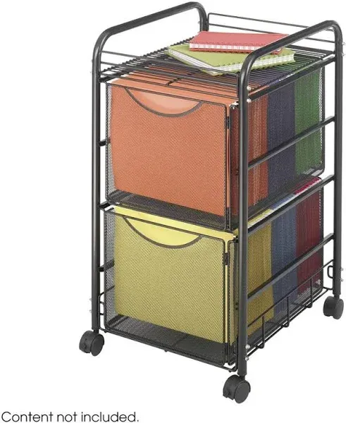 Safco Onyx Double Mesh Mobile File Cart 5212