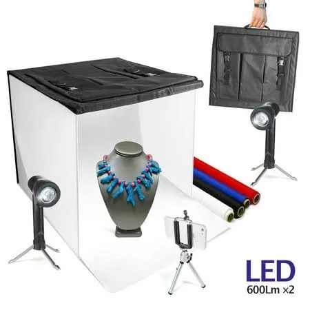 16&#034; X 16&#034; Table Top Photography Studio LED Light Box, Photo Shooting Tent Kit wi