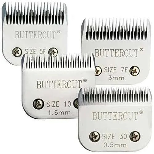 Geib Buttercut Stainless Steel 4 Piece Blade Kit Set Includes Sizes 30 10 7F 5F