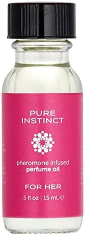 Pure Instinct Pheromone Infused Perfume Oil for Her, 0.5 fl.oz (15 mL)