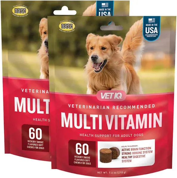 VETIQ Multivitamin Soft Dog Chews, Hickory Smoke Flavored (60 ct., 2 pk.)