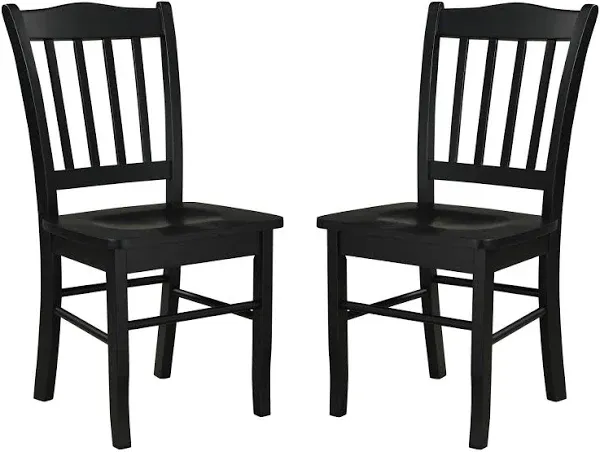 Boraam Shaker Dining Chairs, Set of 2 - Black/Oak