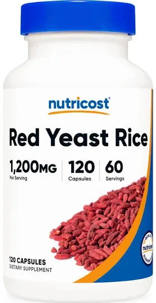 Nutricost, Red Yeast Rice Capsules, 1200 mg, 120 Count