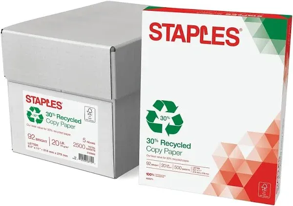 STAPLES 30% 5 REAM 2763602