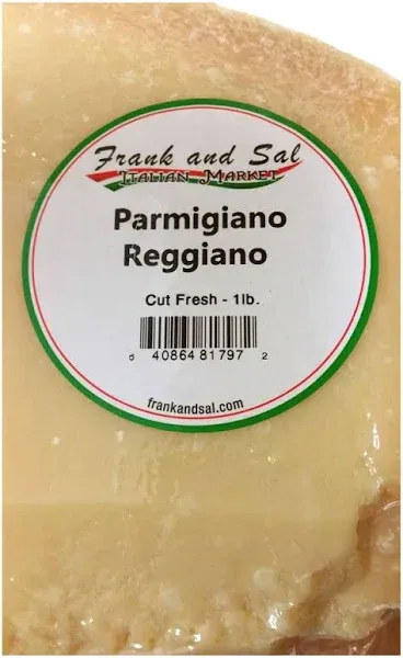 Top Shelf Parmigiano Reggiano 1lb. Frank and Sal Imported Cut Fresh and Vacuum Sealed Daily To Order