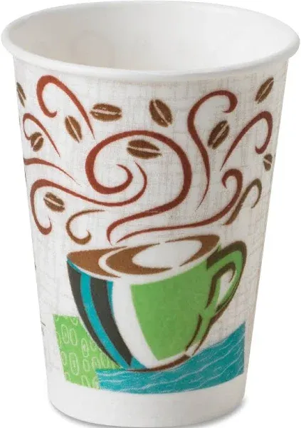 Dixie PerfecTouch Hot Drinks Paper Cups 16oz Coffee Dreams Coffee Haze 50 Pack