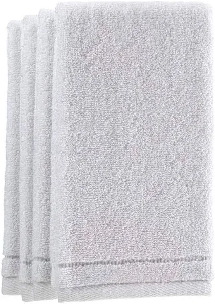 Creative Scents Cotton Fingertip Towels Set 4 Pack 11 x 18 Inches Decorative Extra-Absorbent and Soft Terry Towel