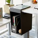 Vari Hanging Desk Cubby - Under Desk Easy Mount Office Organizer & File Storage Holder - Durable Powder-Coated Steel with Writable Glass Marker Board - Ideal Home or Office Accessory - 50 lb Capacity