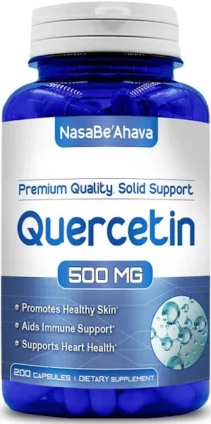 FRESH Quercetin 1000mg - 200 Capsules - Immune Support - Free shipping