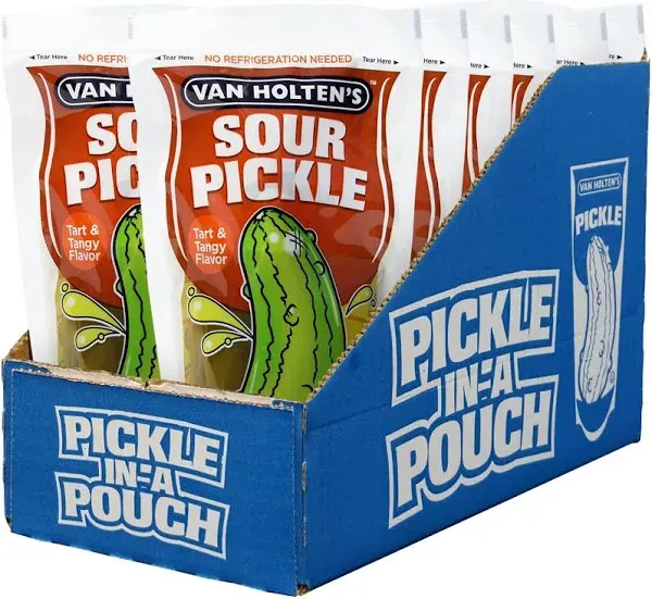 Van Holten's King Size Sour Sis Pickle in A Pouch Pack of 12