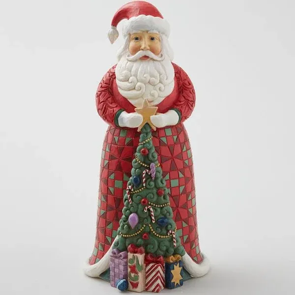 Enesco Santa with Christmas Tree Coat