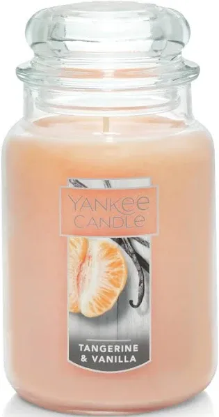 Yankee Candle &#034;TANGERINE &amp; VANILLA&#034; ~ Large 22 oz ~ WHITE LABEL~ NEW