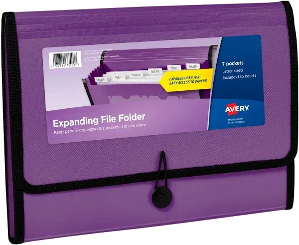 Avery Expanding File Folder Organizer