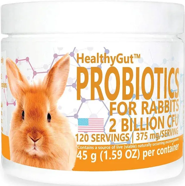 Tasty Probiotic Support for Rabbits - Easy Scoop Feeding, High Palatability