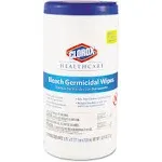 Clorox Healthcare Bleach Germicidal Wipes, 6 3/4 x 9, Unscented, 70/Canister