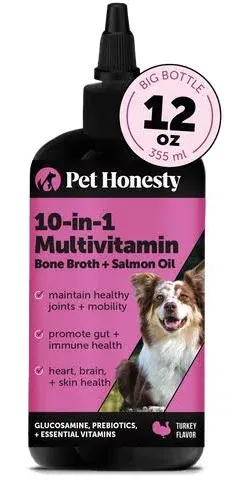 Pet Honesty's Multivitamin Bone Broth with Salmon Oil for Dog