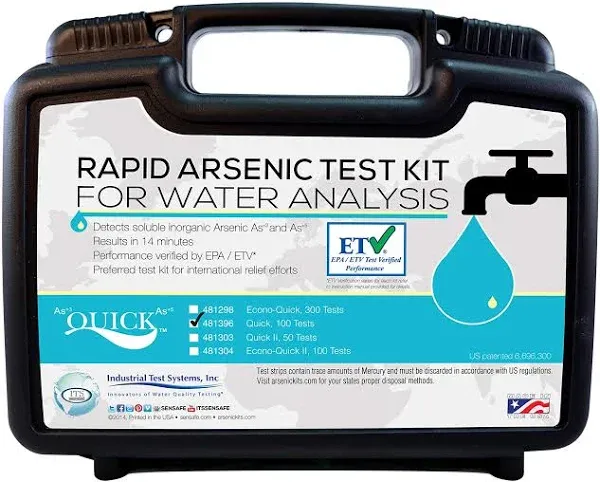 Industrial Test Systems Quick 481396 Arsenic for Water Quality Testing