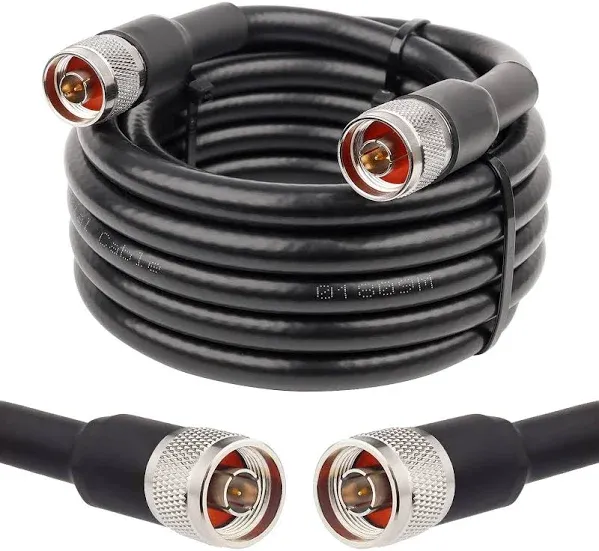 MOOKEERF-400 Cable, LMR400 Equivalent Coaxial Cable 10ft,N Male Ultra Low Loss Coax Cable 50ohm,N Male to N Male Connector Jumper Cables for Antenna,WiFi Router,Signal Booster, Amplifier