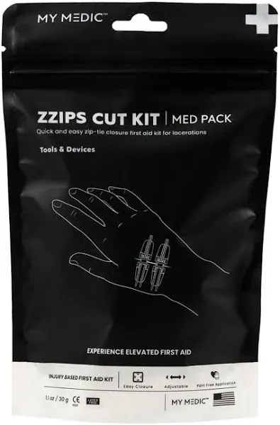 My Medic - ZZips Cut Kit - Wound Closure Devices, A Revolution in Suture Alternatives