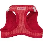 Voyager Step-In Plush Dog Harness – Soft Plush, Step in Vest Harness for Small and Medium Dogs by Best Pet Supplies - Red Corduroy, M (Chest: 16-18")