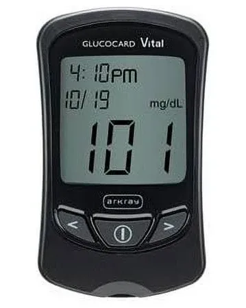 Glucocard Vital Blood Glucose Meter Kit, Black