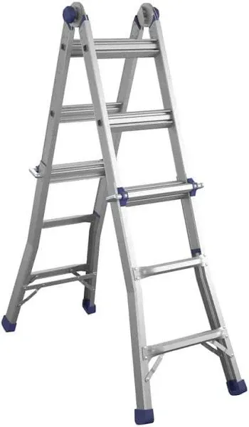 COSCO 14 foot Reach Height Aluminum Multi-Position Ladder 300 lb. Load Capacity