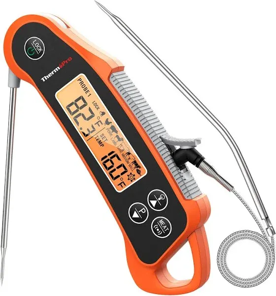 ThermoPro TP710 Instant Read Meat Thermometer Digital for Cooking, Orange