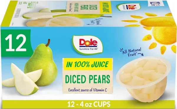 Dole Diced Pears Juice