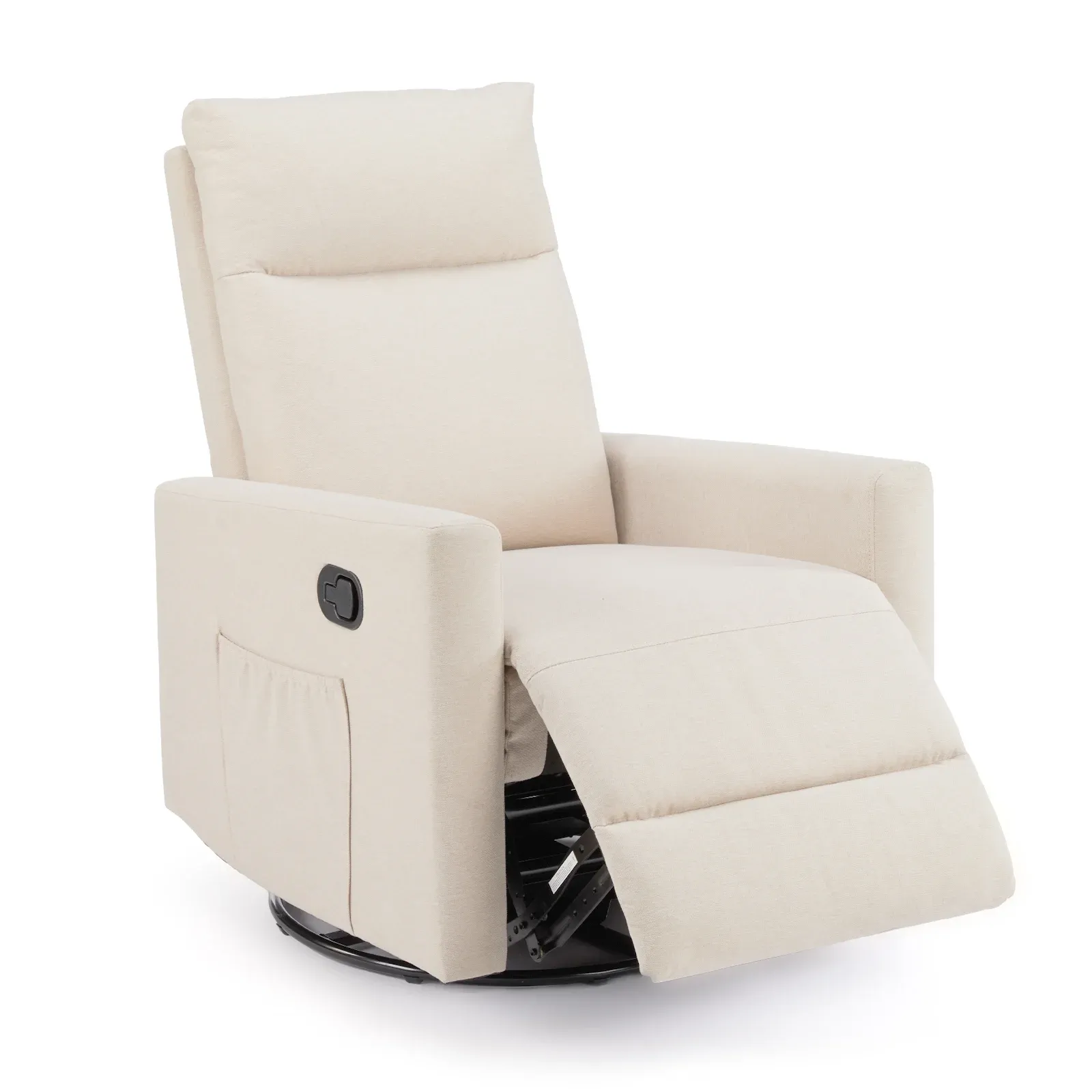 Sweetcrispy Recliner Chair Swivel Rocking Glider Rocker Recliner Nursery Chair with Extra Large Footrest for Living Room