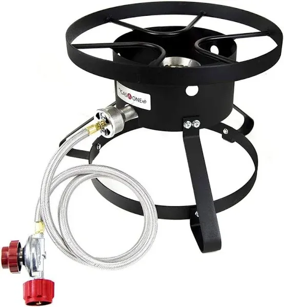 Gasone B-5150 Outdoor Cooker-14.5" Wide with Steel Braided Hose Propane Burner High Pressure